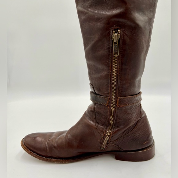 Frye tall dark brown leather riding boots - Picture 6 of 9